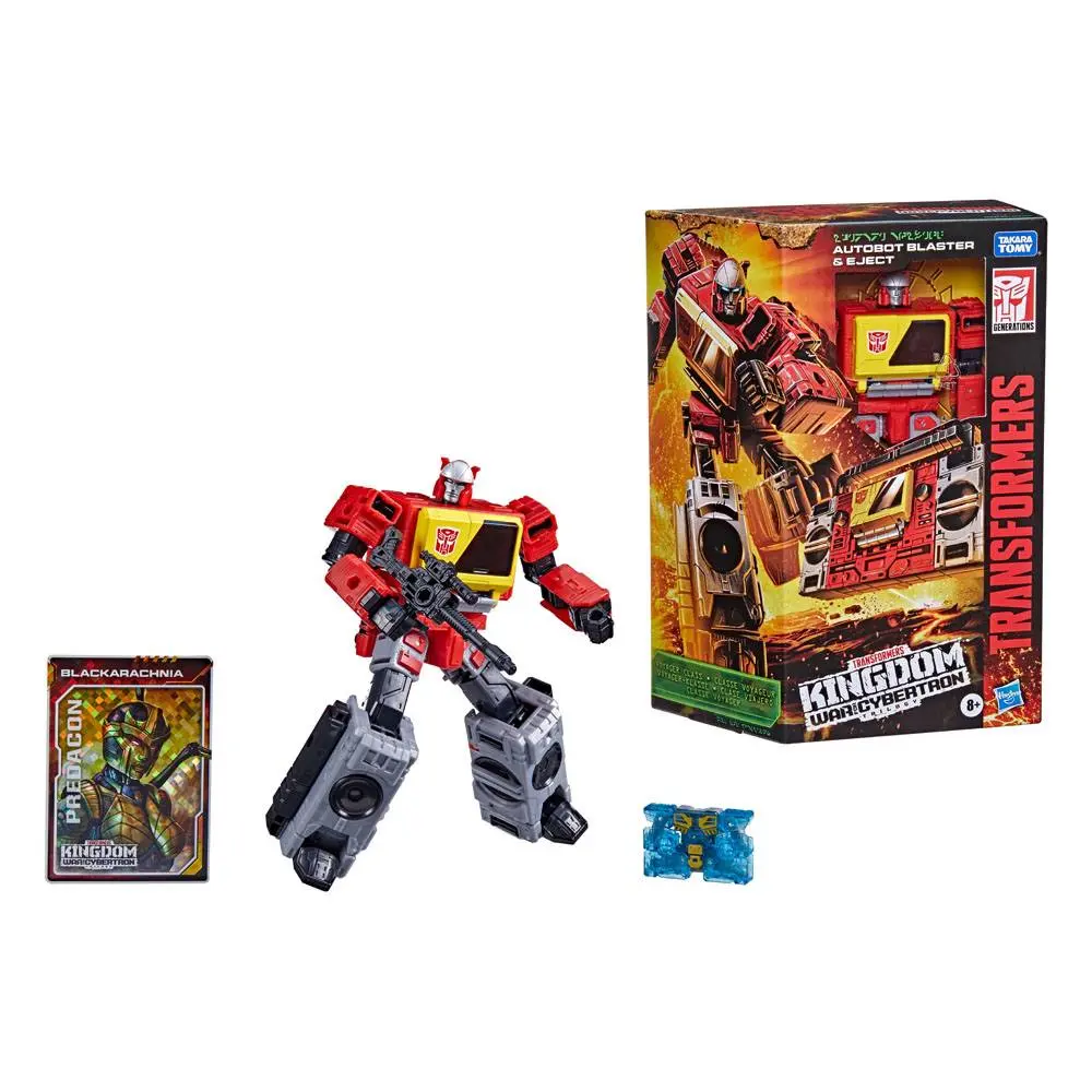 Transformers Generations War for Cybertron: Kingdom Voyager Class 2021 Autobot Blaster &amp; Eject akciófigura 18 cm termékfotó