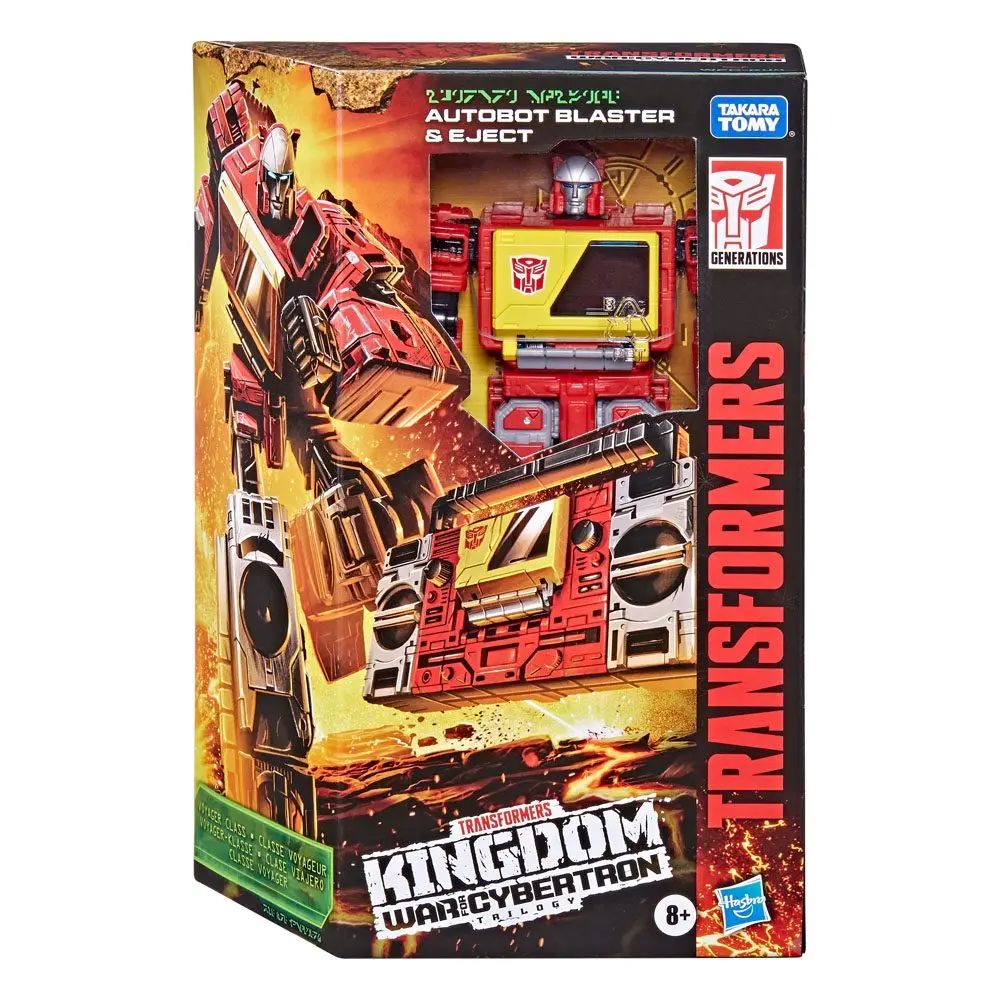 Transformers Generations War for Cybertron: Kingdom Voyager Class 2021 Autobot Blaster &amp; Eject akciófigura 18 cm termékfotó