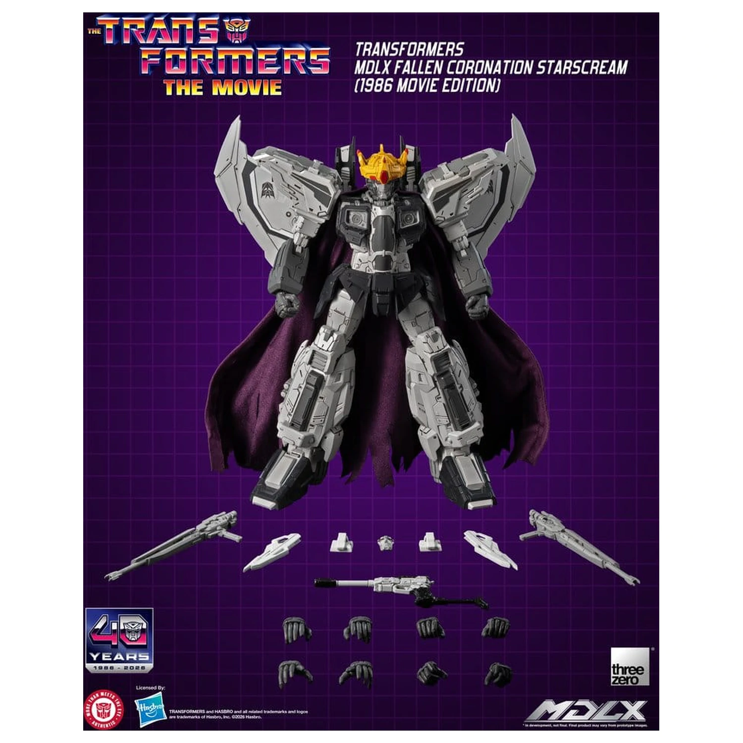 Transformers MDLX akciófigura Fallen Coronation Starscream (1986 Movie Edition) 20 cm termékfotó