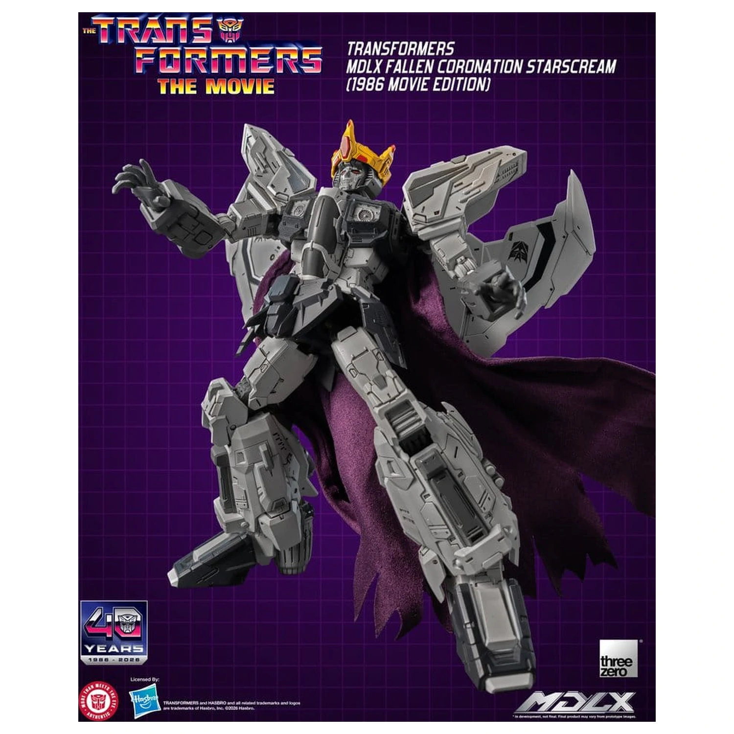 Transformers MDLX akciófigura Fallen Coronation Starscream (1986 Movie Edition) 20 cm termékfotó