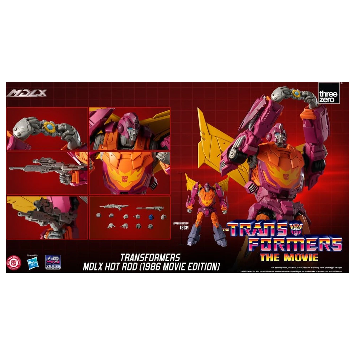 Transformers MDLX akciófigura Hot Rod (1986 Movie Edition) 18 cm termékfotó