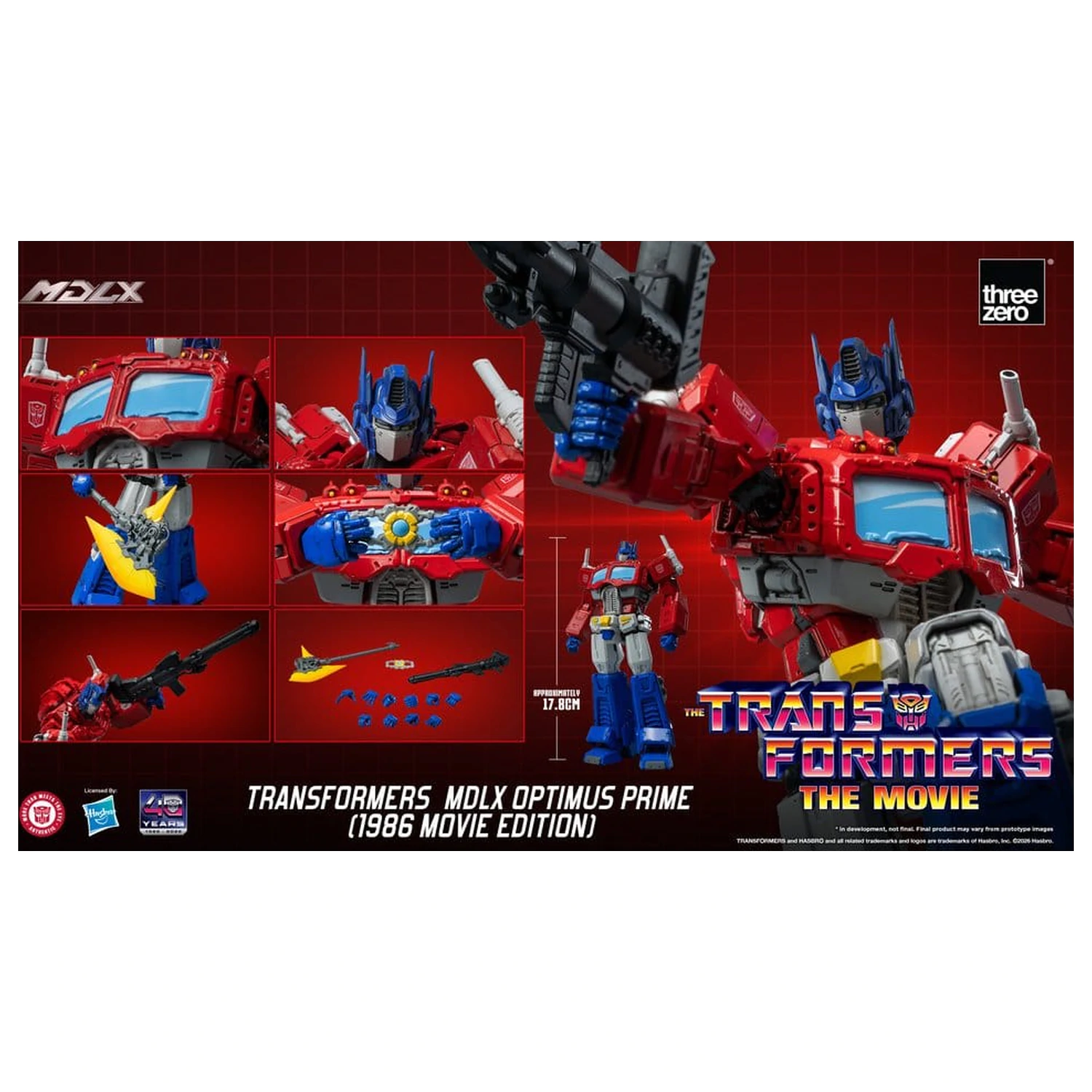 Transformers MDLX Optimus Prime (1986 Movie Edition) akciófigura 18 cm termékfotó