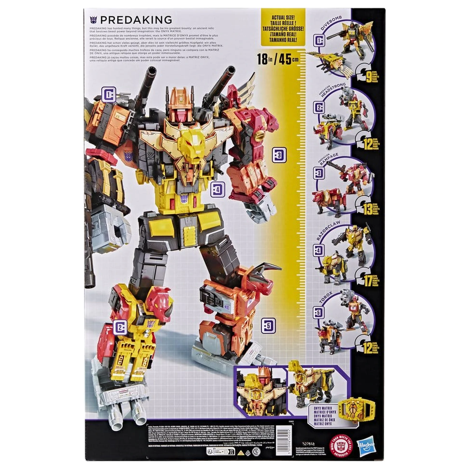 Transformers Power of the Primes Combiner akciófigura Predaking 45 cm termékfotó