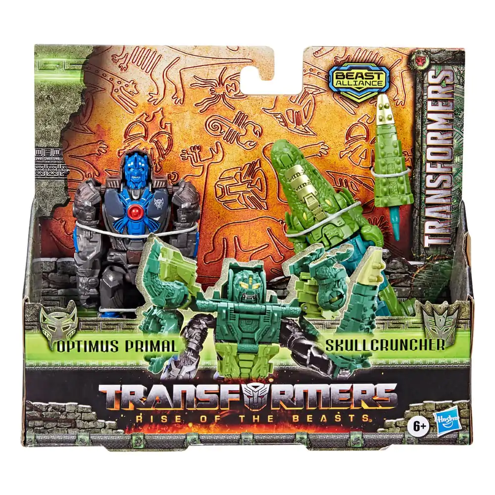 Transformers: Rise of the Beasts Beast Alliance Combiner Optimus Primal &amp; Skullcruncher 2 db-os akciófigura csomag 13 cm termékfotó