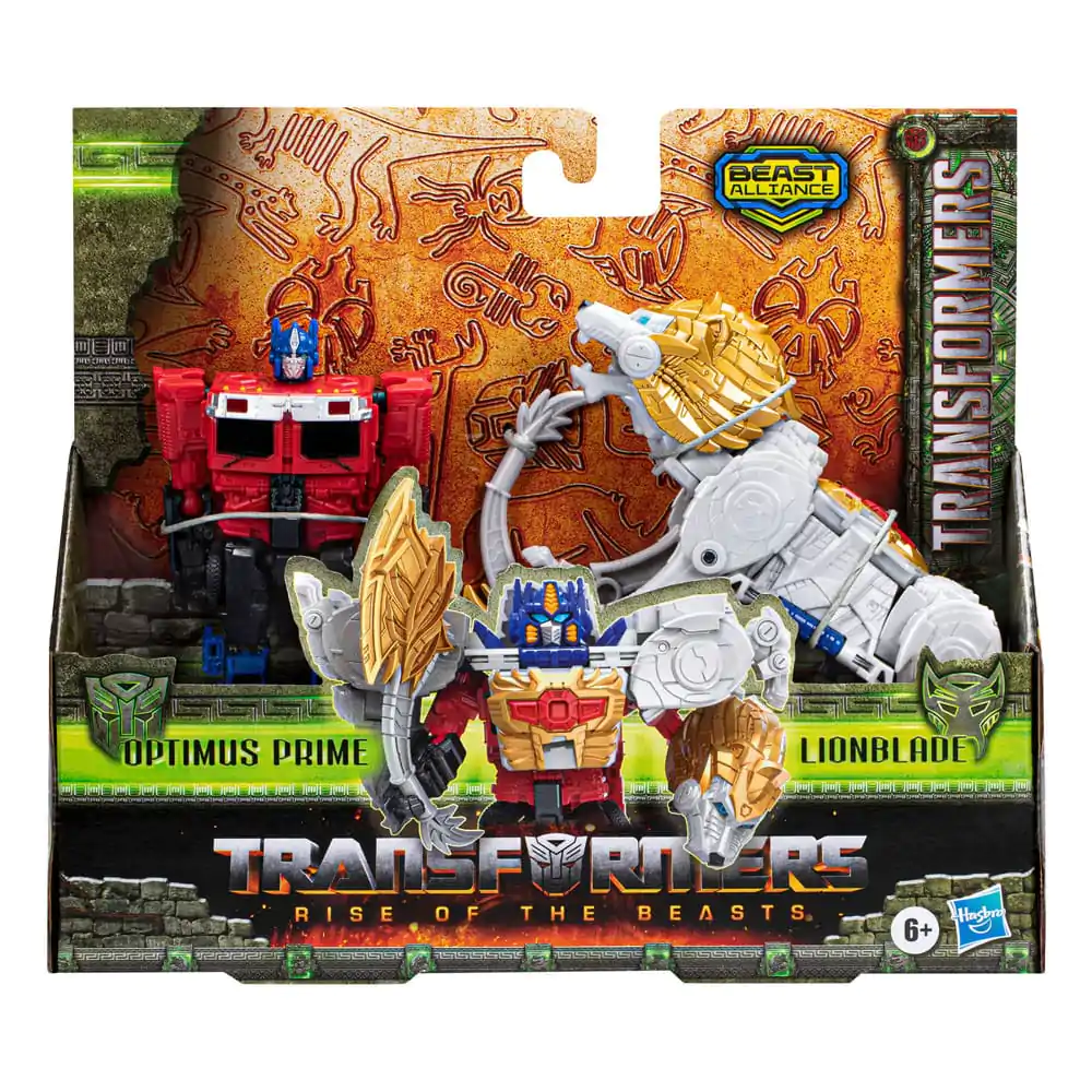 Transformers: Rise of the Beasts Beast Alliance Combiner Optimus Prime &amp; Lionblade 2 db-os akciófigura csomag 13 cm termékfotó