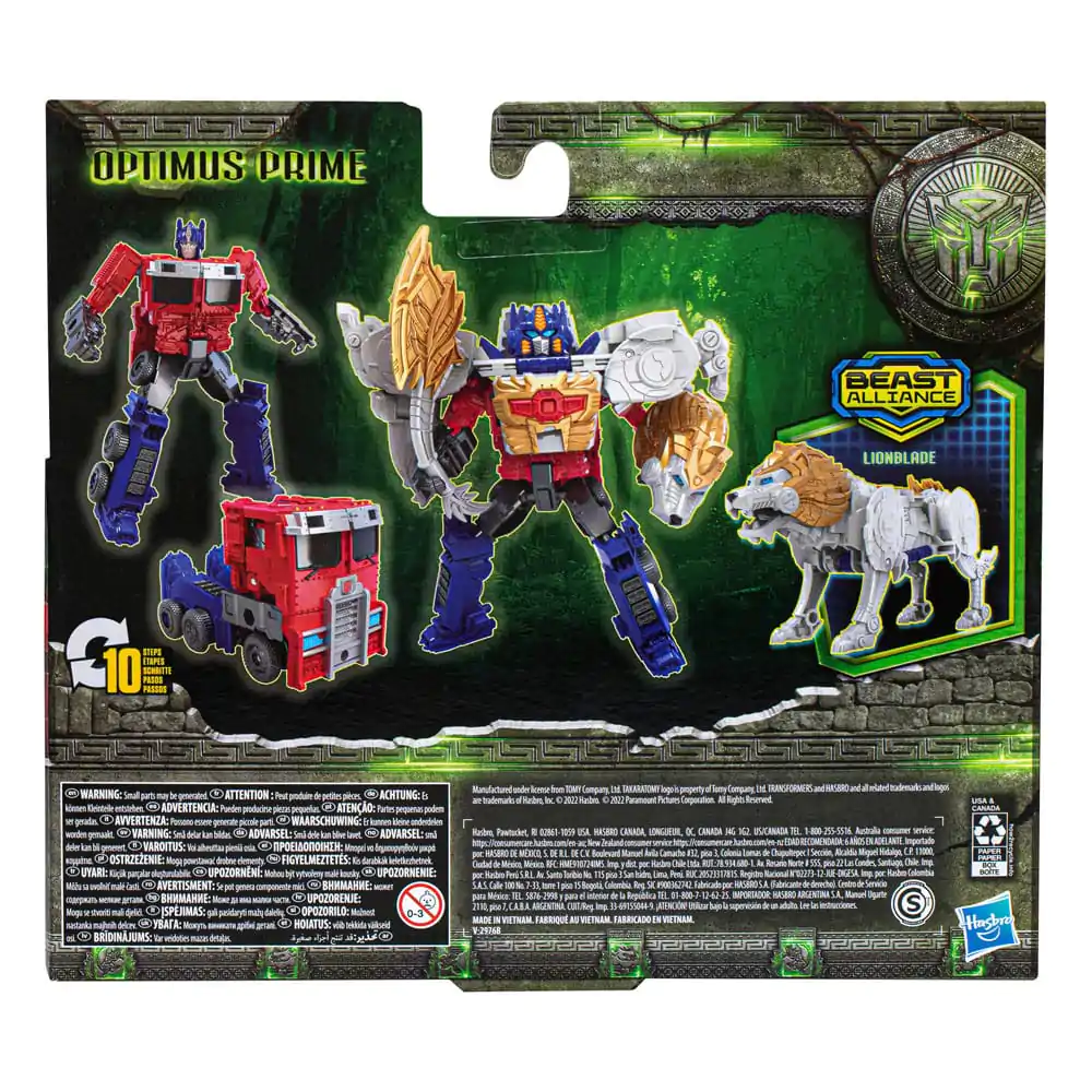 Transformers: Rise of the Beasts Beast Alliance Combiner Optimus Prime &amp; Lionblade 2 db-os akciófigura csomag 13 cm termékfotó