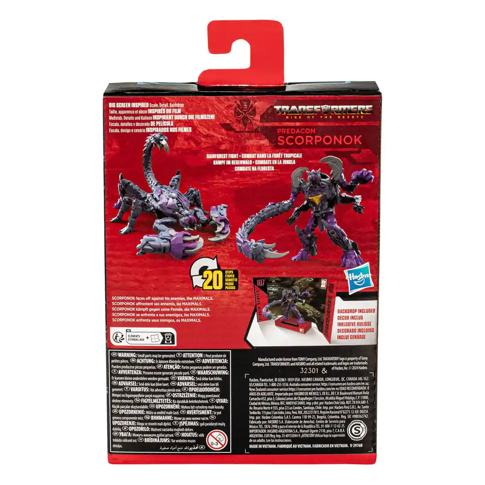 Transformers: Rise of the Beasts Generations Studio Series Deluxe Class 107 Predacon Scorponok akciófigura 11 cm termékfotó