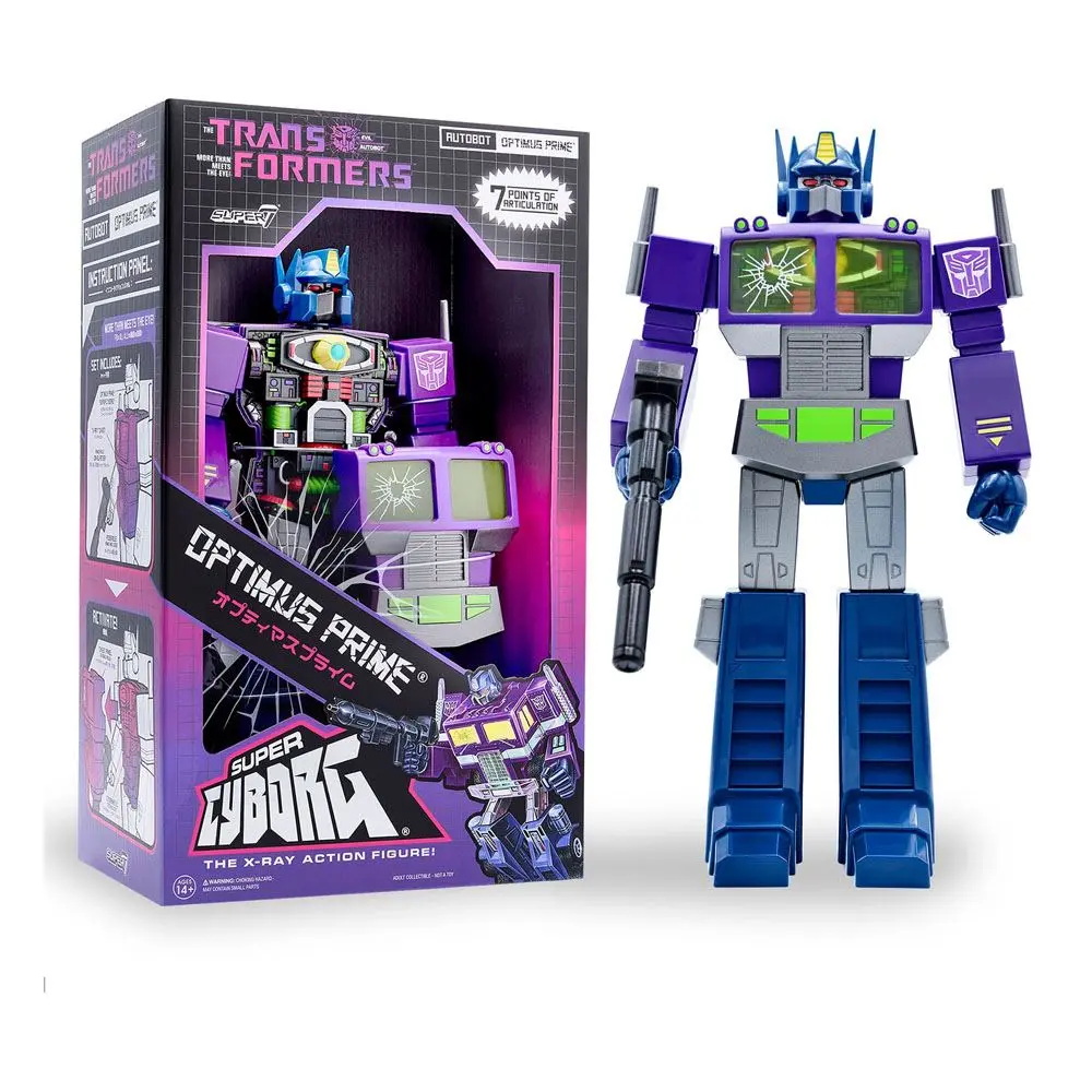 Transformers Super Cyborg Optimus Prime (Shattered Glass Purple) akciófigura 28 cm termékfotó