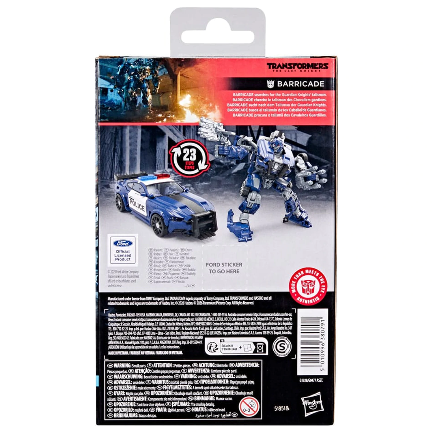 Transformers: The Last Knight Studio Series Deluxe Class Barricade akciófigura 11 cm termékfotó
