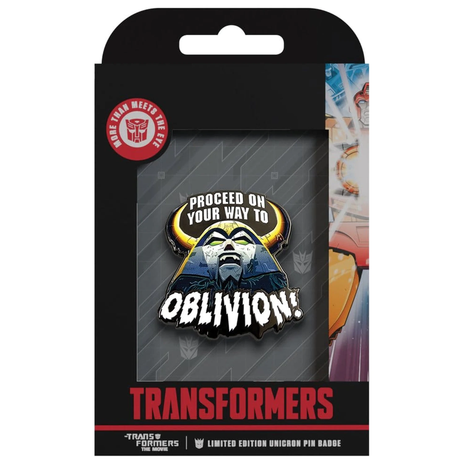 Transformers The Movie 40th Anniversary Unicron kitűző Limitált kiadás termékfotó