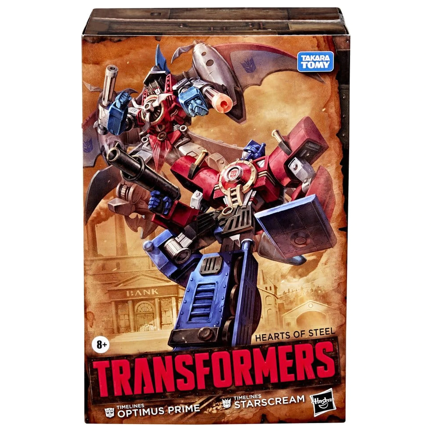 Transformers Timelines Hearts of Steel Comic Edition akciófiguras Optimus Prime & Starscream 14 cm termékfotó