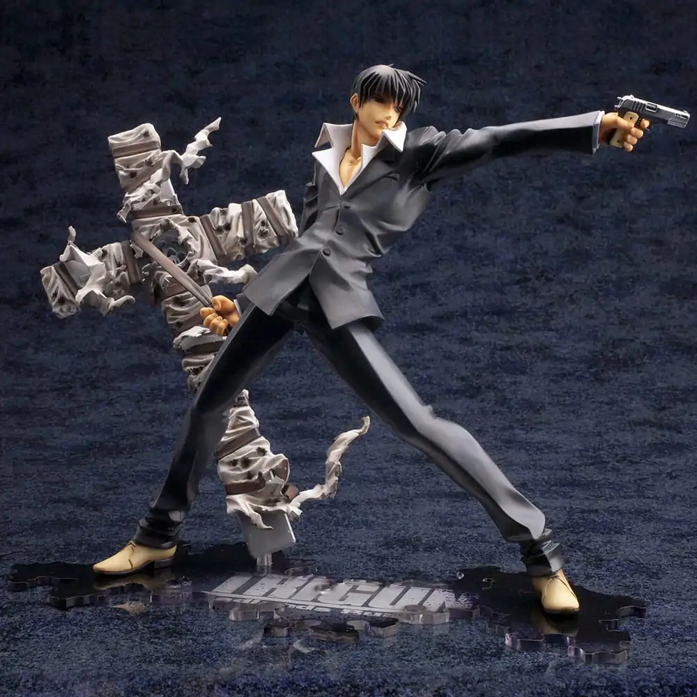 Trigun Badlands Rumble ARTFX J Statue 1/8 Nicholas D. Wolfwood Renewal Package Version 20 cm termékfotó