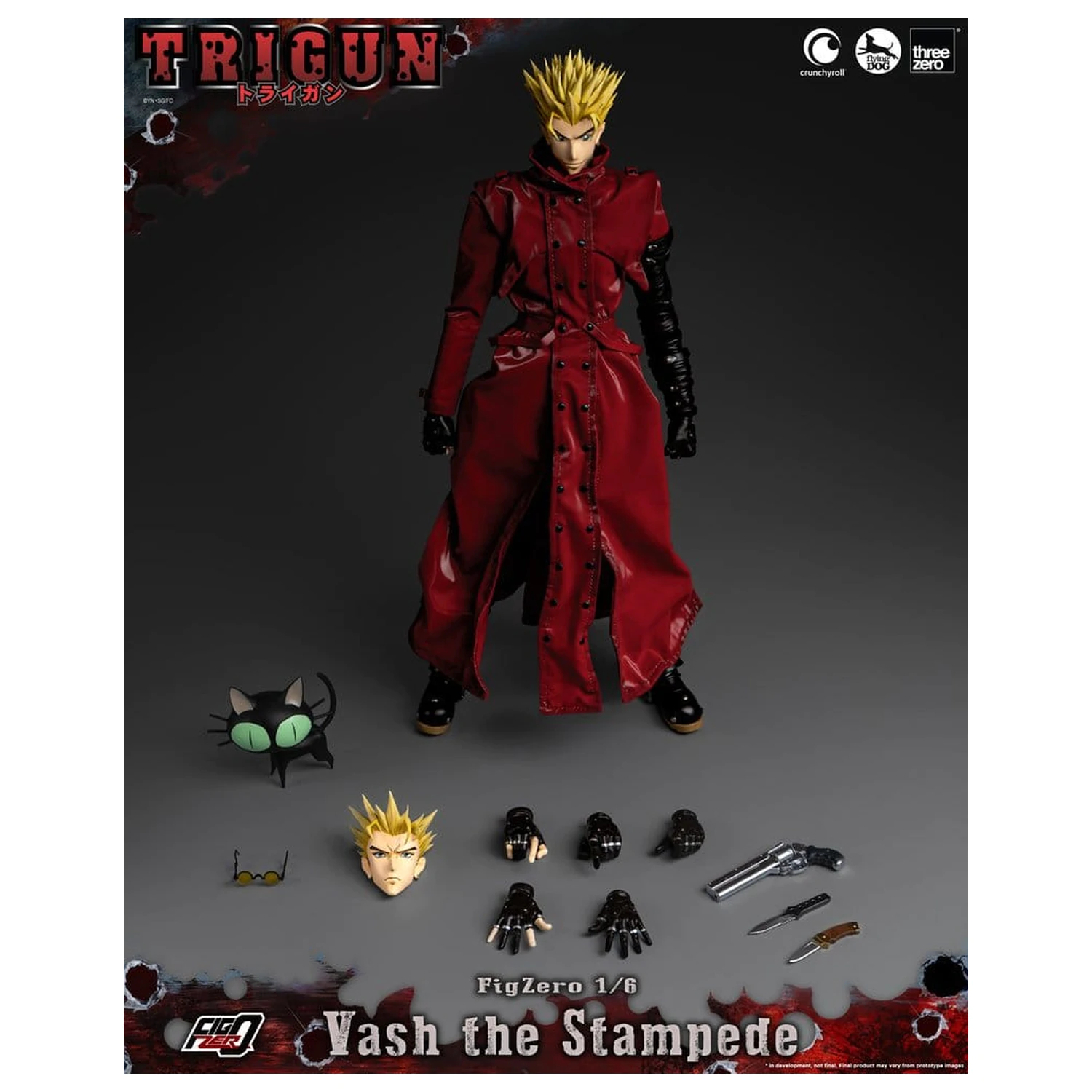 Trigun FigZero akciófigura 1/6 Vash the Stampede 31 cm termékfotó