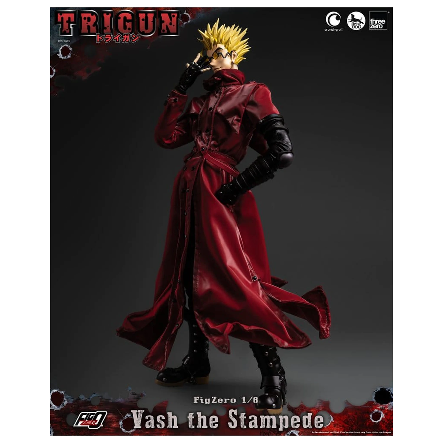 Trigun FigZero akciófigura 1/6 Vash the Stampede 31 cm termékfotó