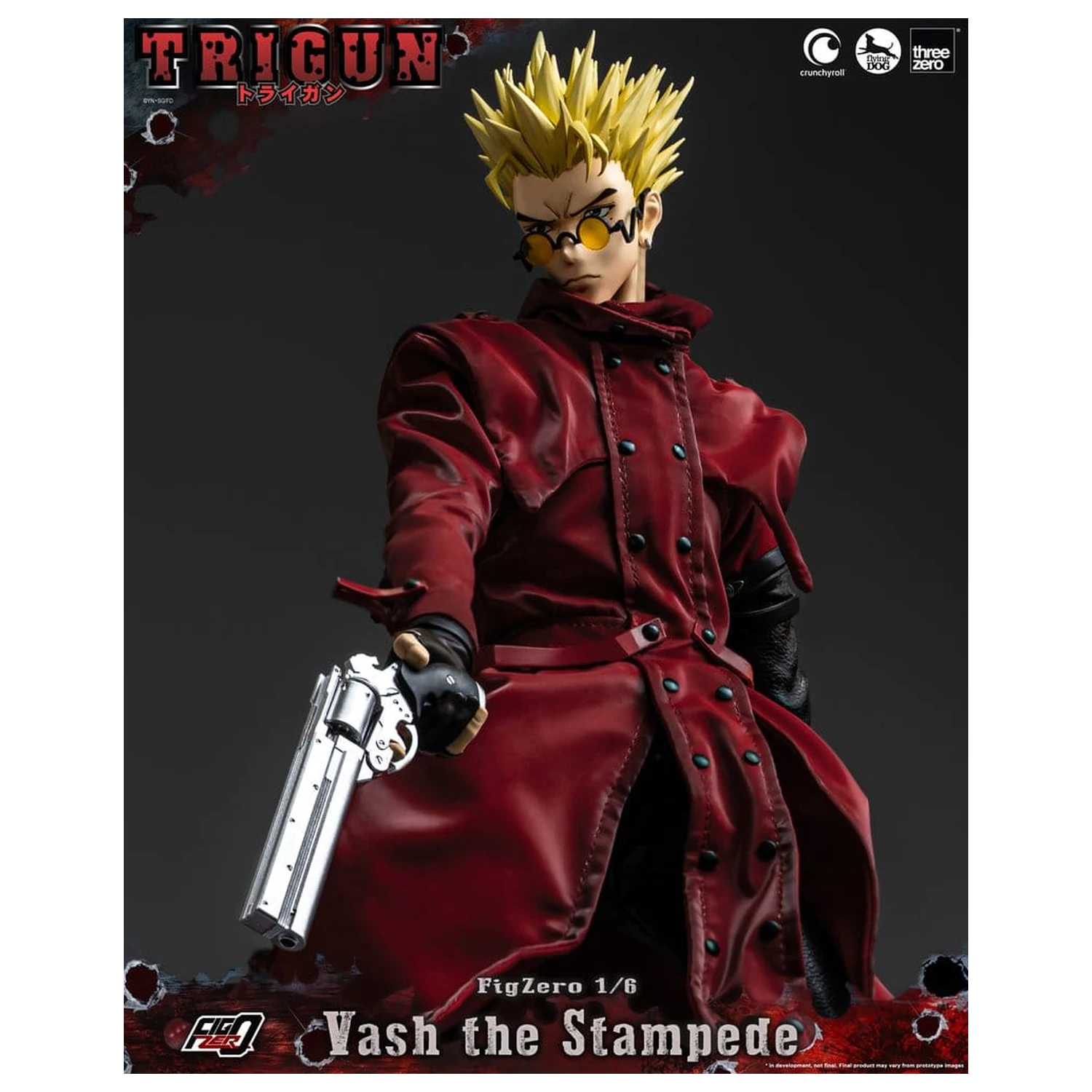 Trigun FigZero akciófigura 1/6 Vash the Stampede 31 cm termékfotó
