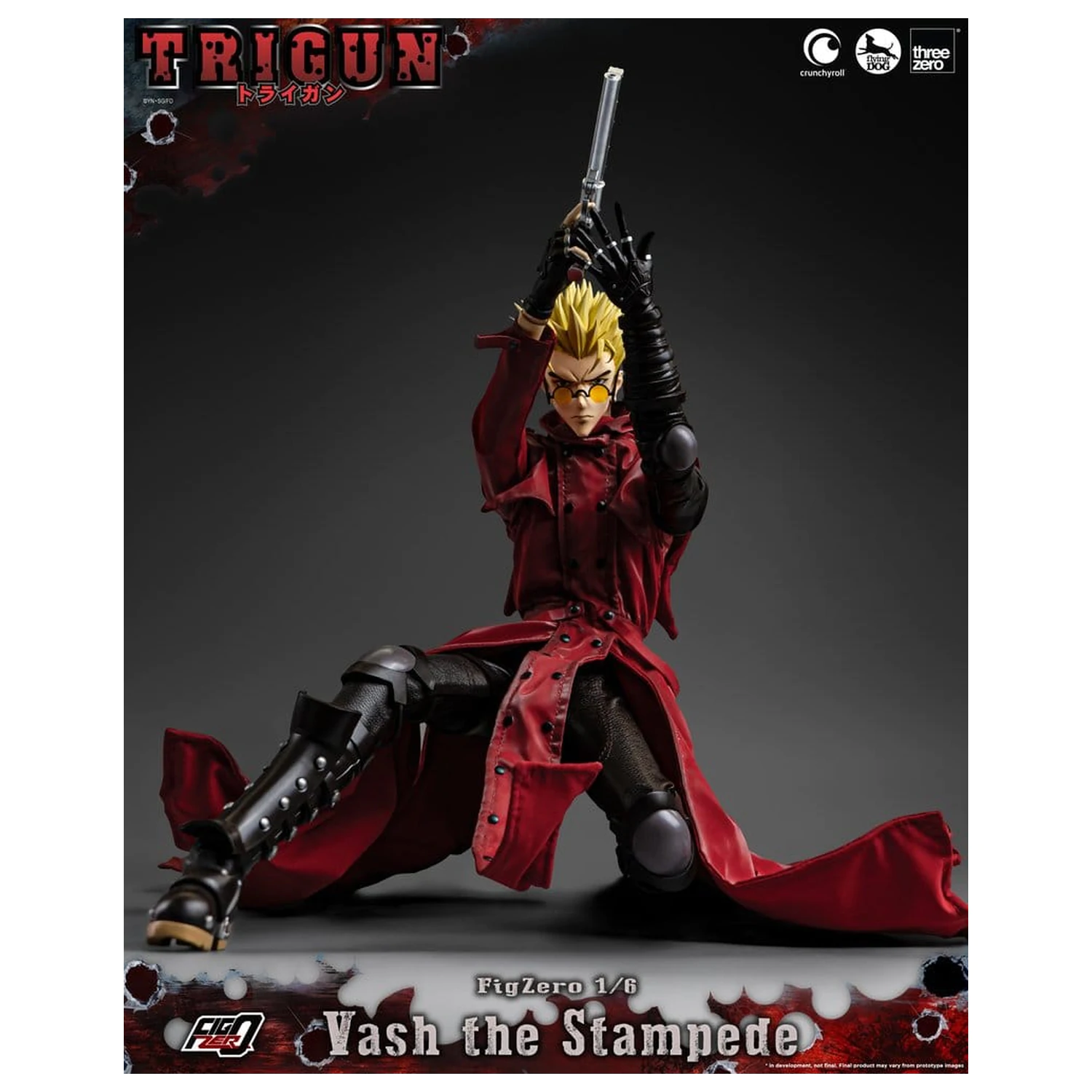 Trigun FigZero akciófigura 1/6 Vash the Stampede 31 cm termékfotó