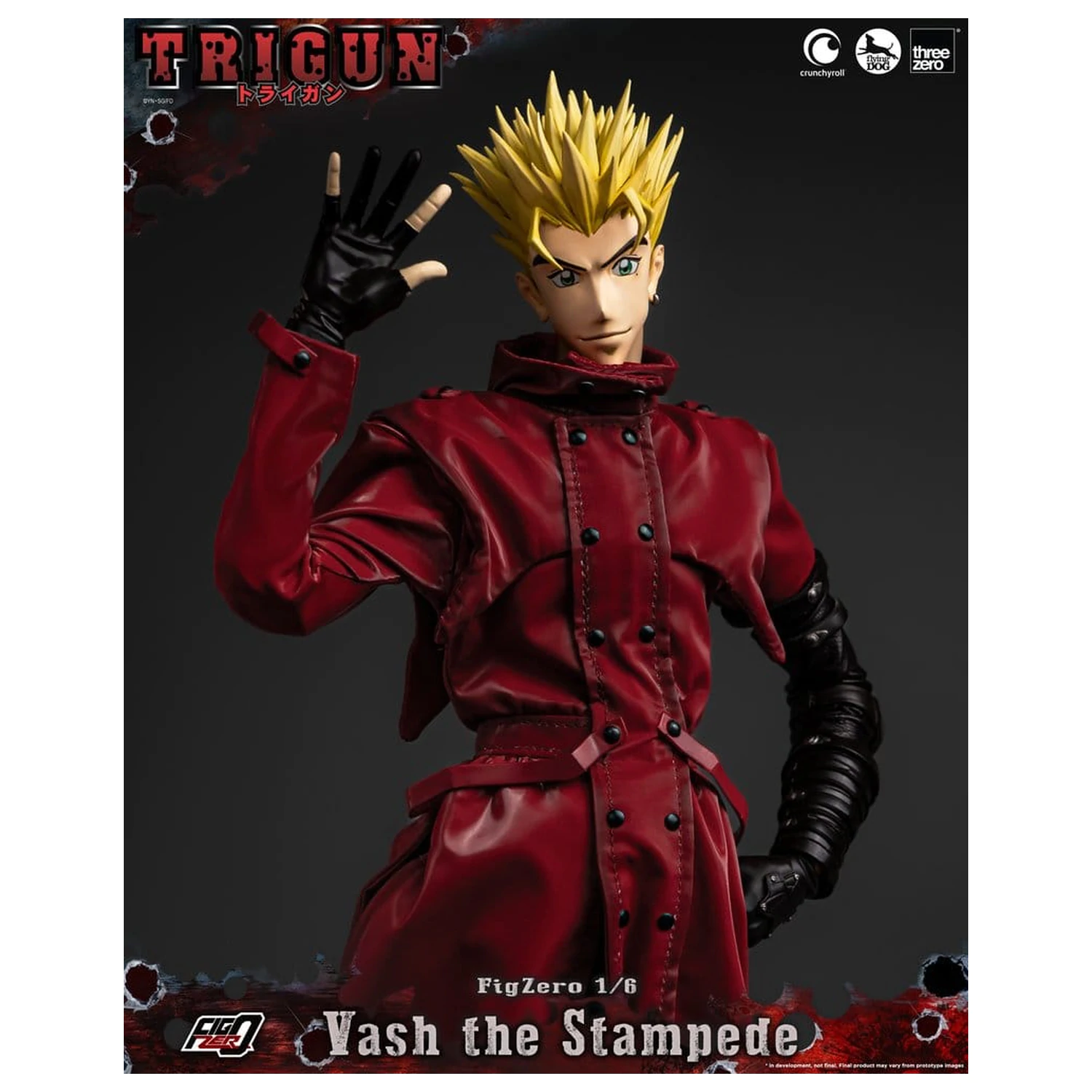Trigun FigZero akciófigura 1/6 Vash the Stampede 31 cm termékfotó