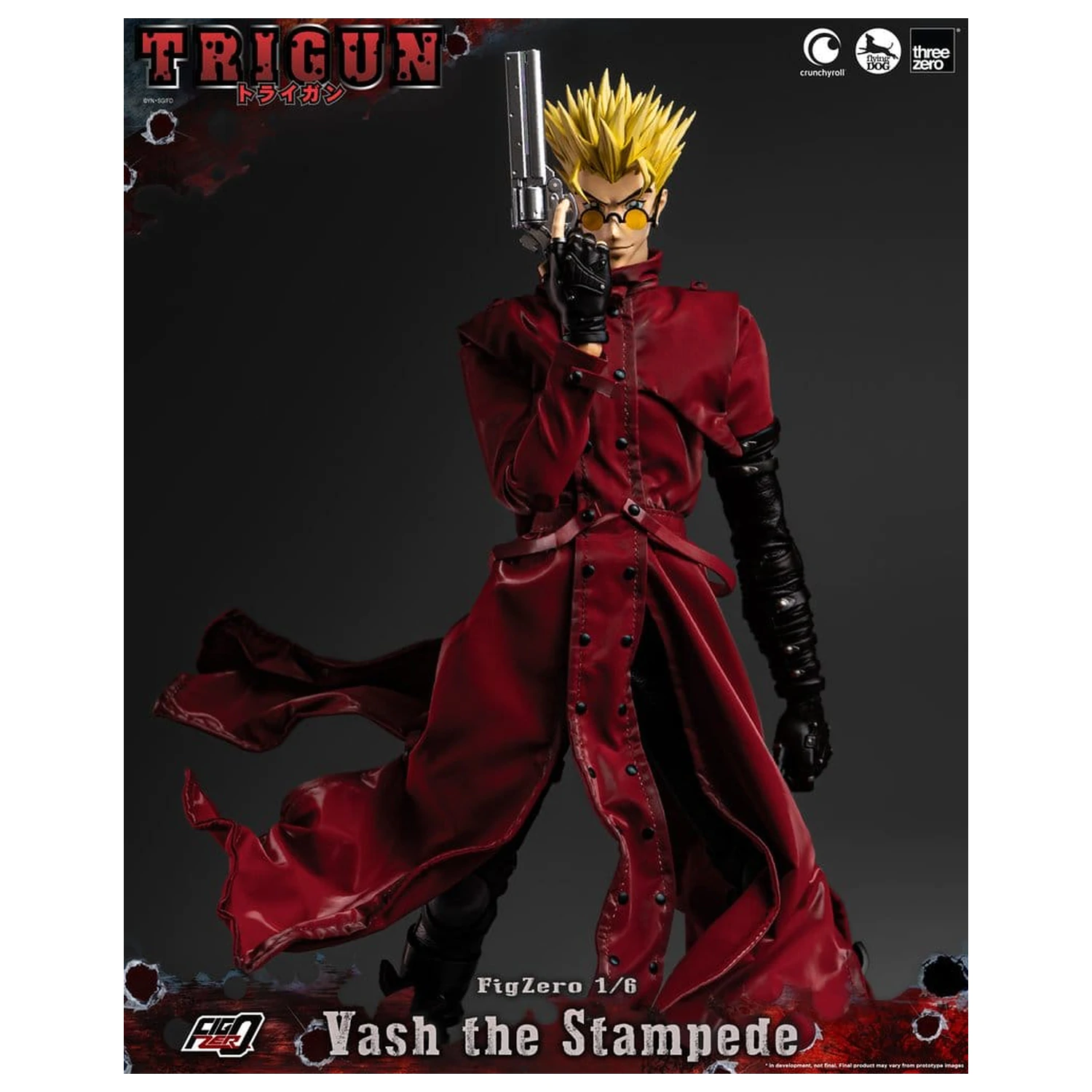 Trigun FigZero akciófigura 1/6 Vash the Stampede 31 cm termékfotó