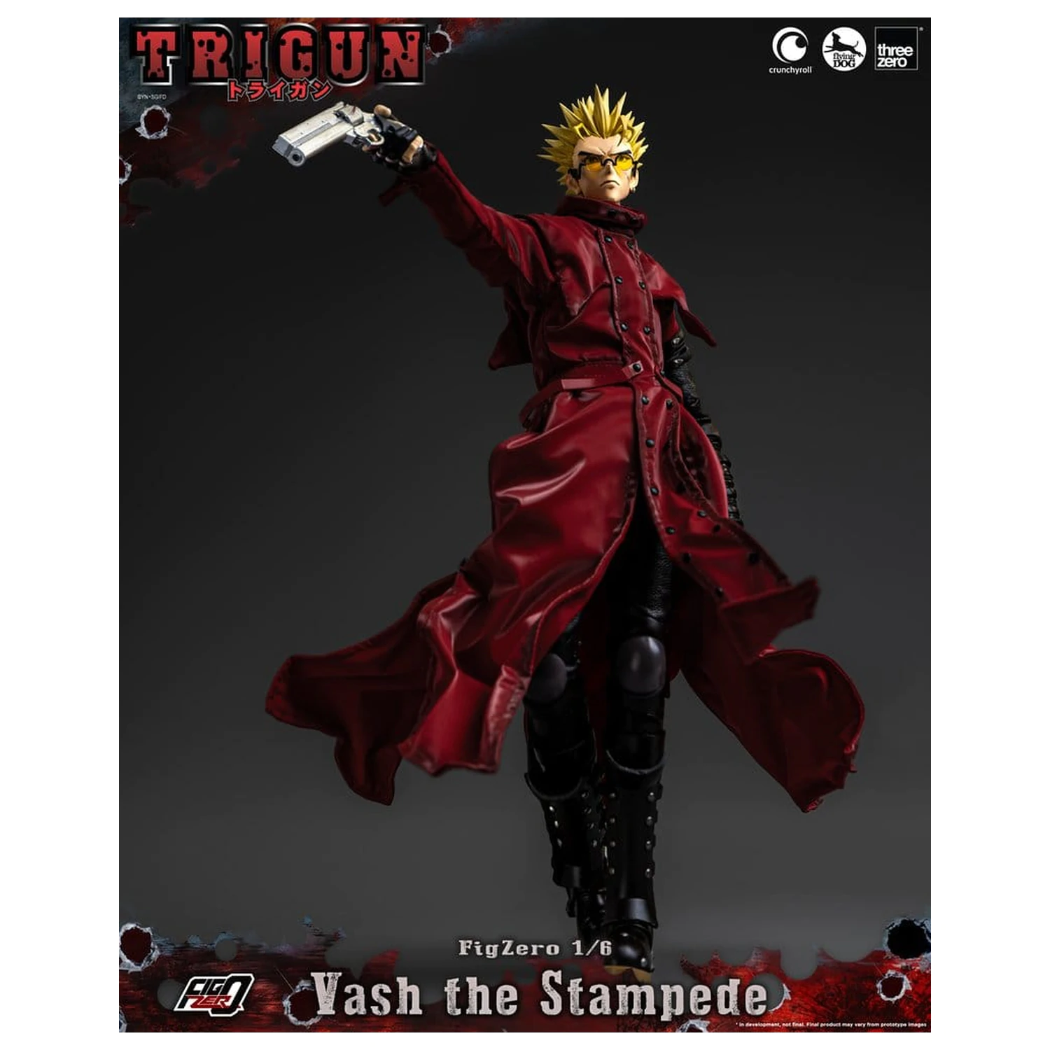 Trigun FigZero akciófigura 1/6 Vash the Stampede 31 cm termékfotó
