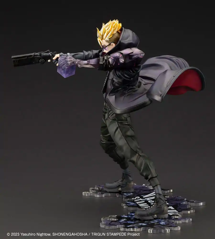 Trigun Stampede ARTFXJ 1/8 Vash the Stampede The Gunman in Black Ver. szobor figura 22 cm termékfotó