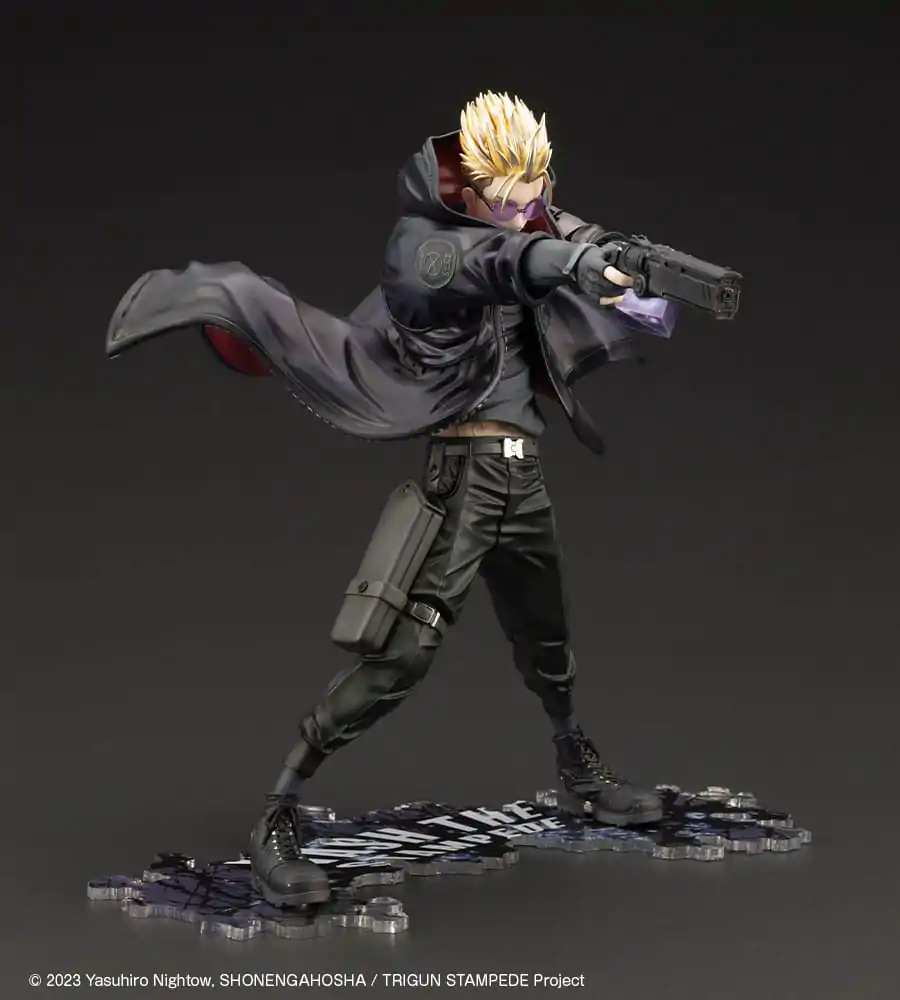 Trigun Stampede ARTFXJ 1/8 Vash the Stampede The Gunman in Black Ver. szobor figura 22 cm termékfotó