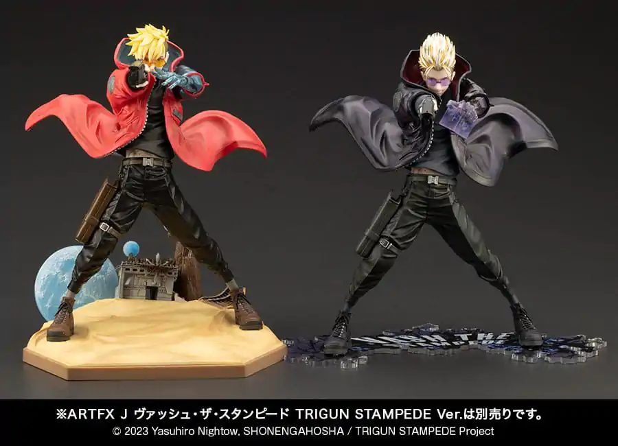 Trigun Stampede ARTFXJ 1/8 Vash the Stampede The Gunman in Black Ver. szobor figura 22 cm termékfotó
