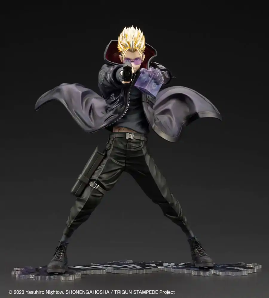 Trigun Stampede ARTFXJ 1/8 Vash the Stampede The Gunman in Black Ver. szobor figura 22 cm termékfotó