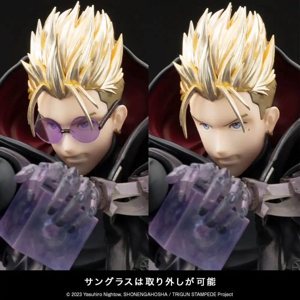 Trigun Stampede ARTFXJ 1/8 Vash the Stampede The Gunman in Black Ver. szobor figura 22 cm termékfotó
