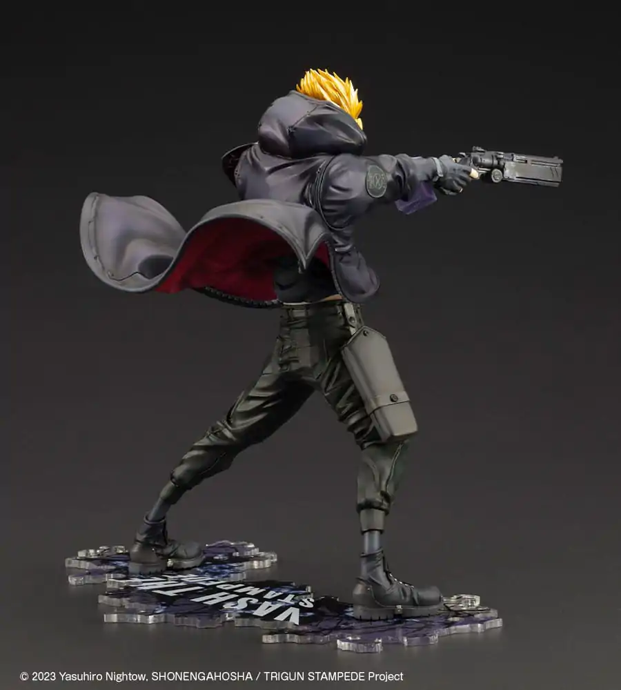 Trigun Stampede ARTFXJ 1/8 Vash the Stampede The Gunman in Black Ver. szobor figura 22 cm termékfotó