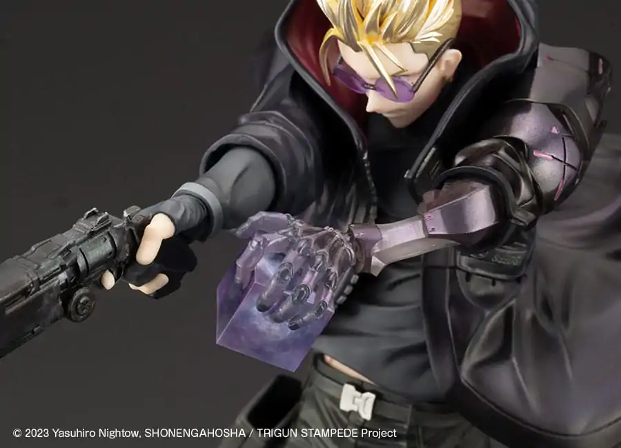 Trigun Stampede ARTFXJ 1/8 Vash the Stampede The Gunman in Black Ver. szobor figura 22 cm termékfotó