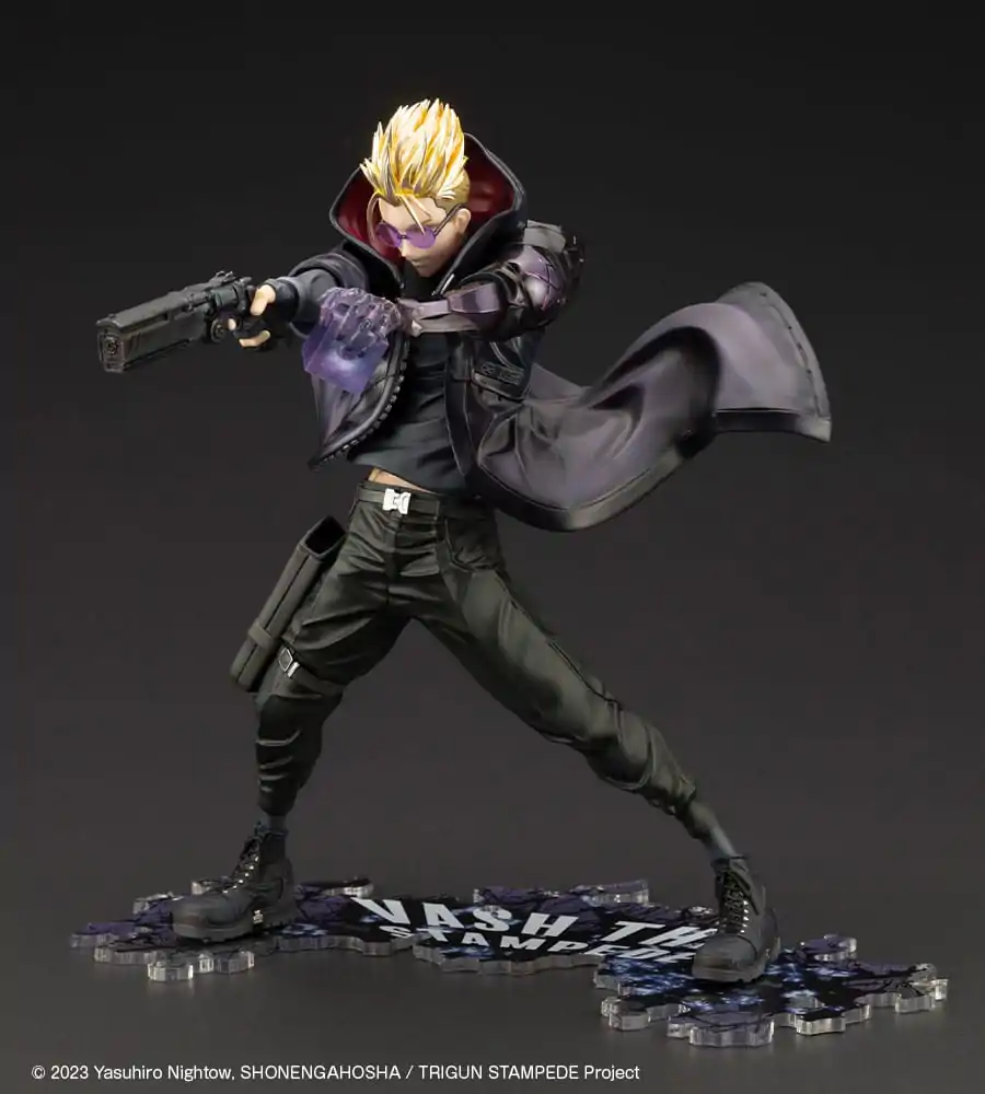 Trigun Stampede ARTFXJ 1/8 Vash the Stampede The Gunman in Black Ver. szobor figura 22 cm termékfotó