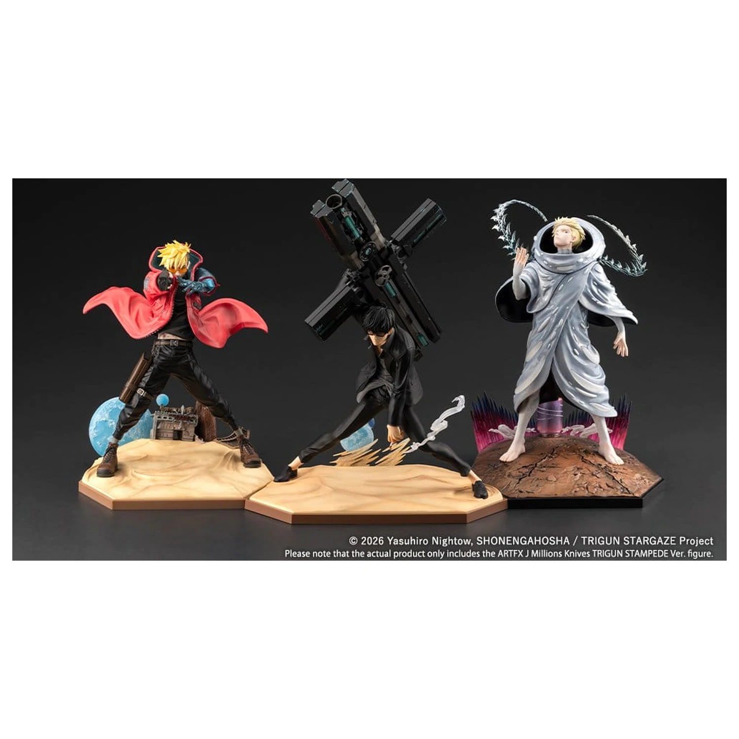 Trigun Stargaze ARTFXJ 1/8 Millions Knives Trigun Stampede Ver. szobor figura 24 cm    termékfotó