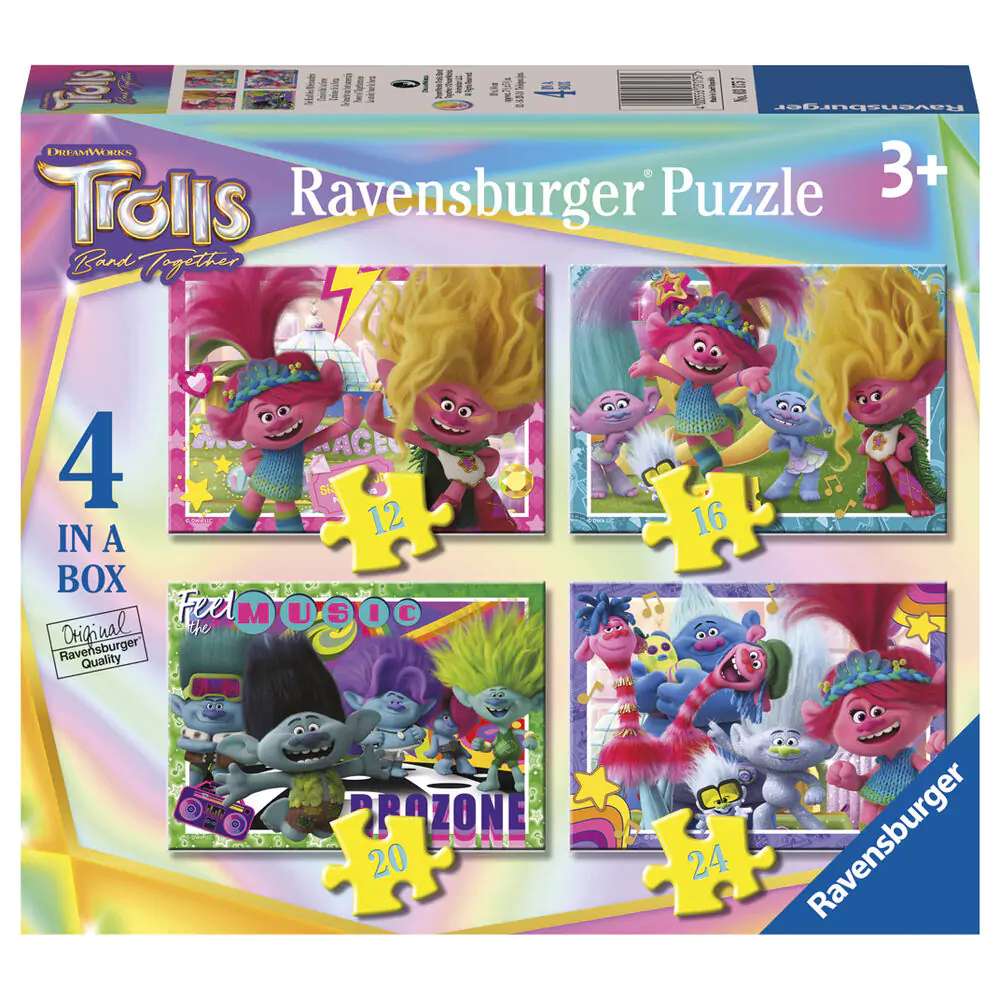 Trolls 3 puzzle 12-16-20-24 db-os termékfotó