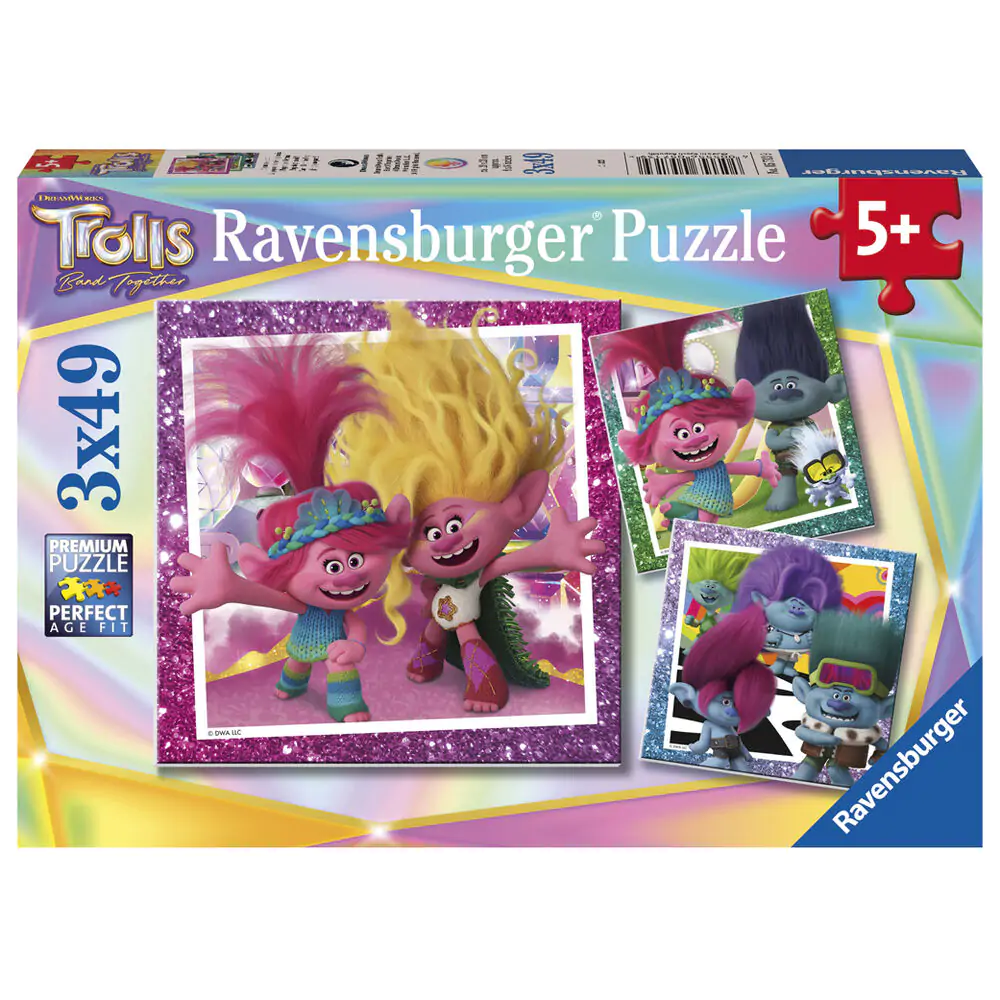 Trolls 3 puzzle 3x49db-os termékfotó