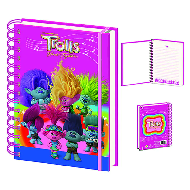 Trolls A5 lenticular jegyzetfüzet termékfotó