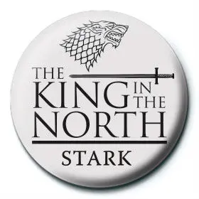 Trónok harca King in the North kitűző termékfotó