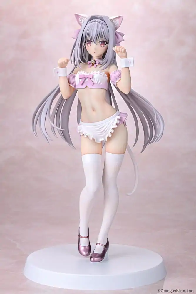 Tsuki ni Yorisou Otome no Sahou 1/6 Luna Sakurakouji Cat Maid Sakura Color Ver. PVC szobor figura 26 cm termékfotó