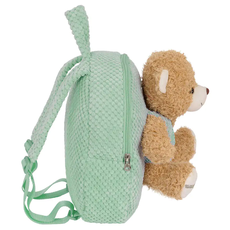 Turquoise táska hátizsák és maci plüss 27cm termékfotó