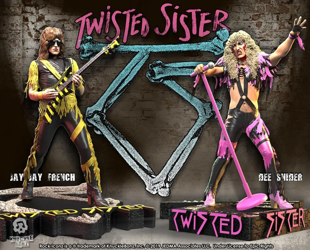 Twisted Sister Rock Iconz 2-Pack Dee Snider &amp; Jay Jay French Limitált kiadás szobor figura 22 cm termékfotó