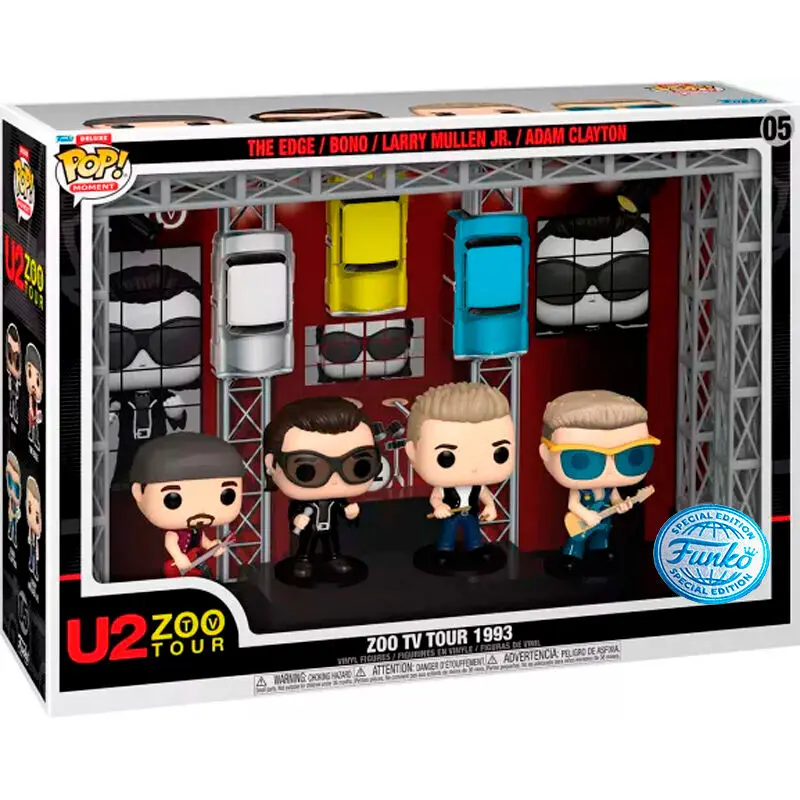 U2 Funko POP! Moments DLX Vinyl Zoo TV 1993 Tour 4 db-os figura csomag 9 cm termékfotó