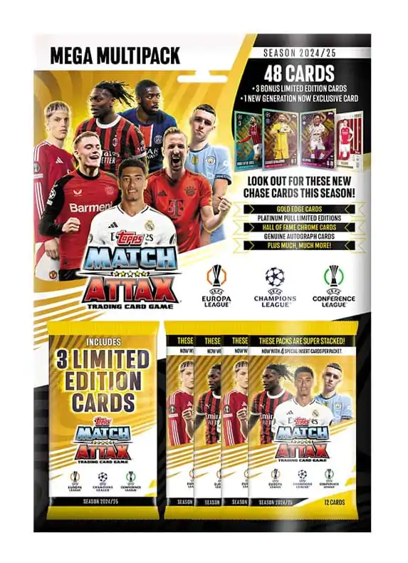 UEFA Club Competitions Match Attax TCG Saison 2024/25 Mega Multipack német nyelvű termékfotó