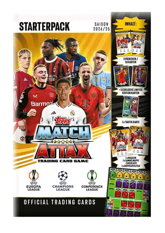 UEFA Club Competitions Match Attax TCG Saison 2024/25 Starterpack német nyelvű termékfotó