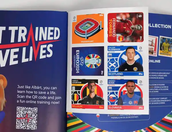 UEFA EURO 2024 keményfedeles matrica gyűjtő album termékfotó