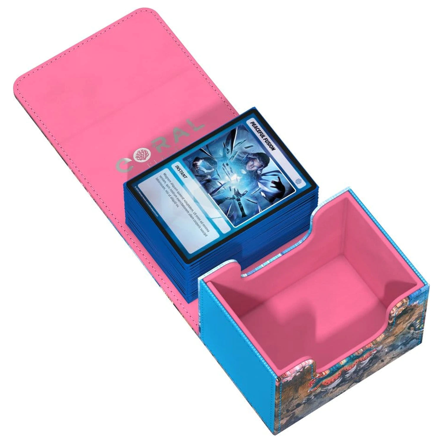 Ultimate Guard Sidewinder 100+ Xenoskin "Coral Places" - Seablue Hush termékfotó