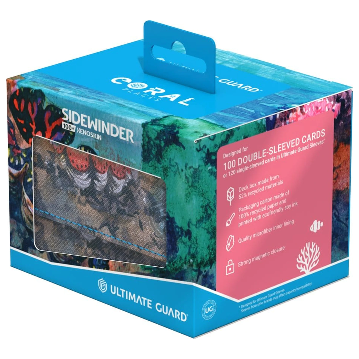Ultimate Guard Sidewinder 100+ Xenoskin "Coral Places" - Seablue Hush termékfotó