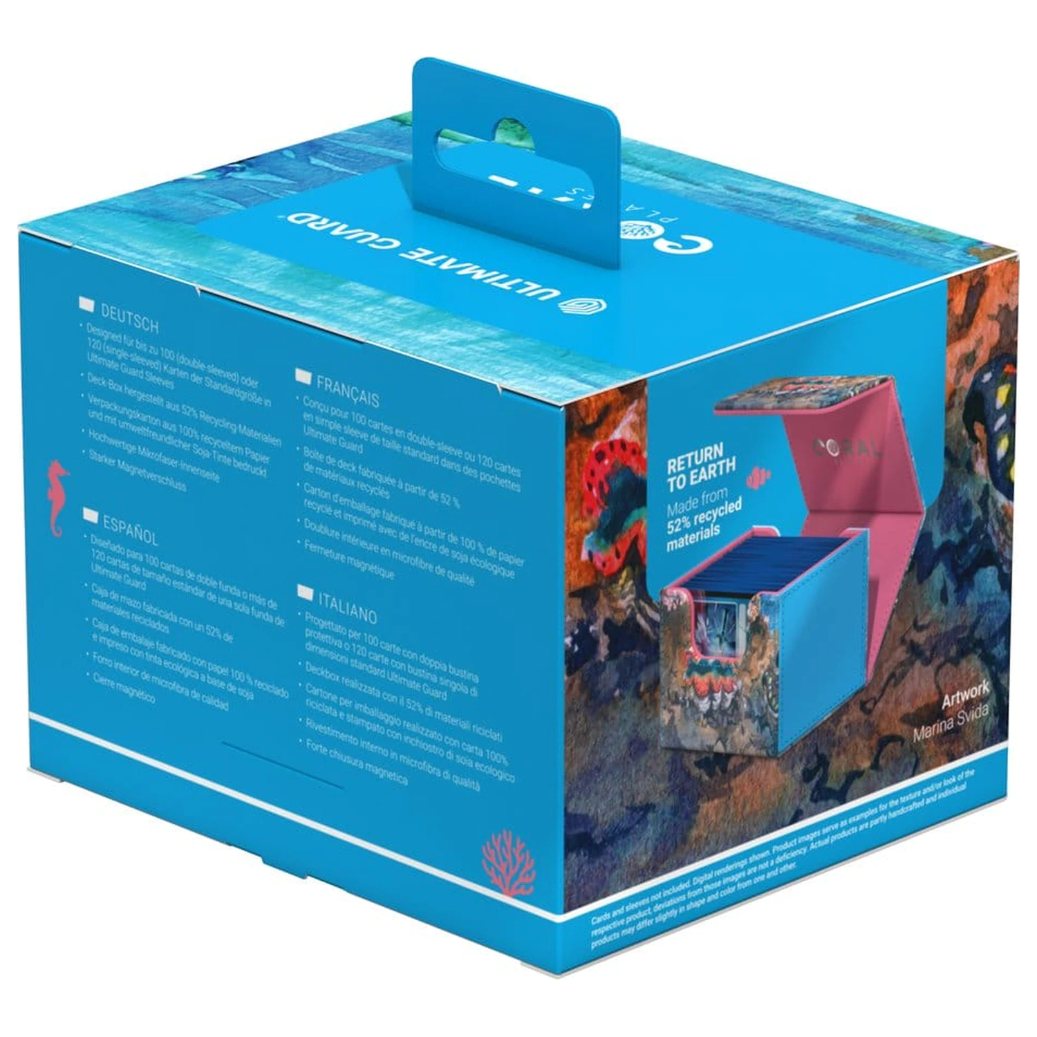 Ultimate Guard Sidewinder 100+ Xenoskin "Coral Places" - Seablue Hush termékfotó
