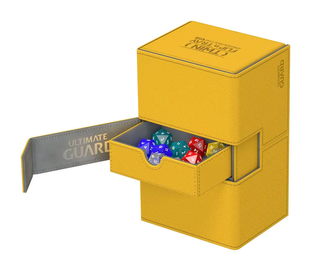 Ultimate Guard Twin Flip´n´Tray  Deck Case 160+ Standard Size XenoSkin Amber termékfotó