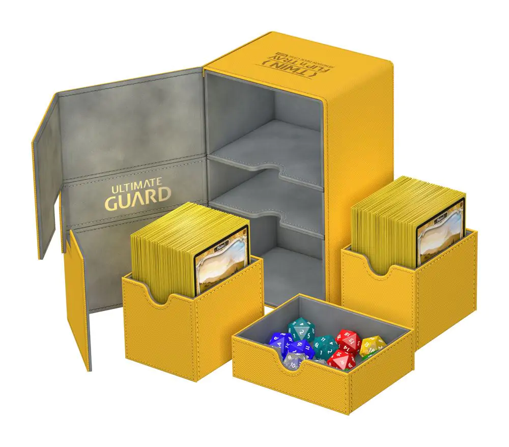 Ultimate Guard Twin Flip´n´Tray  Deck Case 160+ Standard Size XenoSkin Amber termékfotó