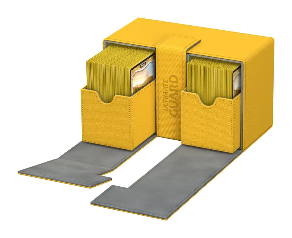 Ultimate Guard Twin Flip´n´Tray  Deck Case 160+ Standard Size XenoSkin Amber termékfotó