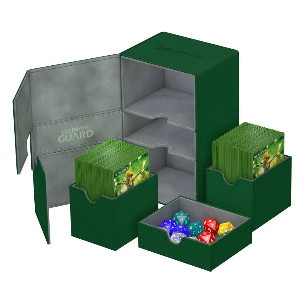 Ultimate Guard Twin Flip´n´Tray Deck Case 160+ Standard Size XenoSkin Green termékfotó